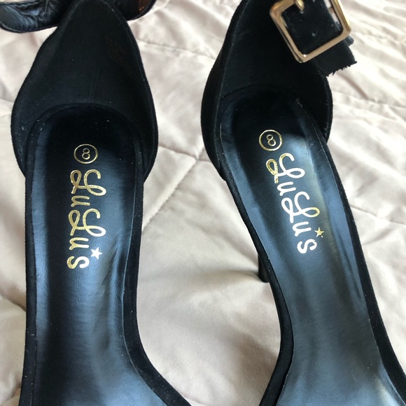 Lulus • ‘Elsi’ suede black heels 8 - Picture 3 of 7